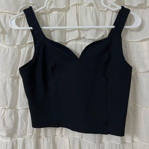 Abercrombie cropped black tank top